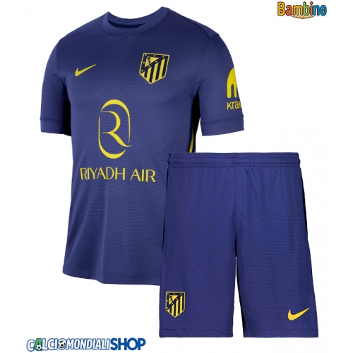 Maglie da calcio Atletico Madrid Seconda Maglia Bambino 2025-26 Manica Corta + Pantaloni corti)